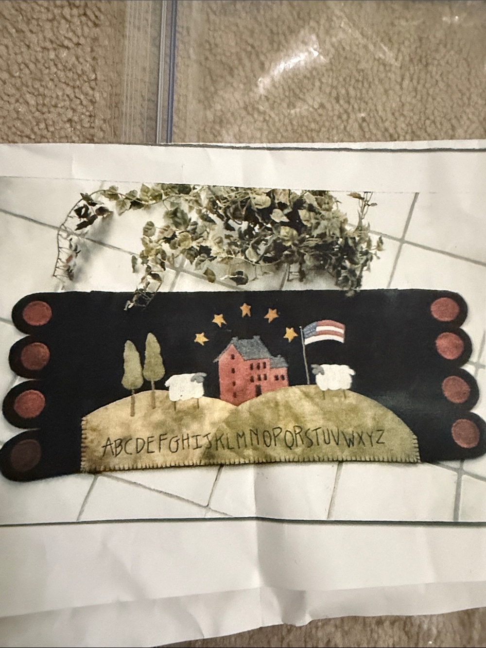 Wool Felt Mat to be completed